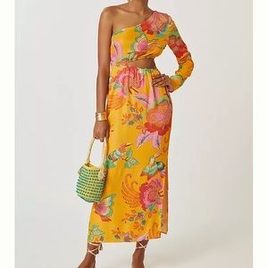 Farm x Anthropologie Single-Shoulder Printed Maxi Dress. PRICE DROP